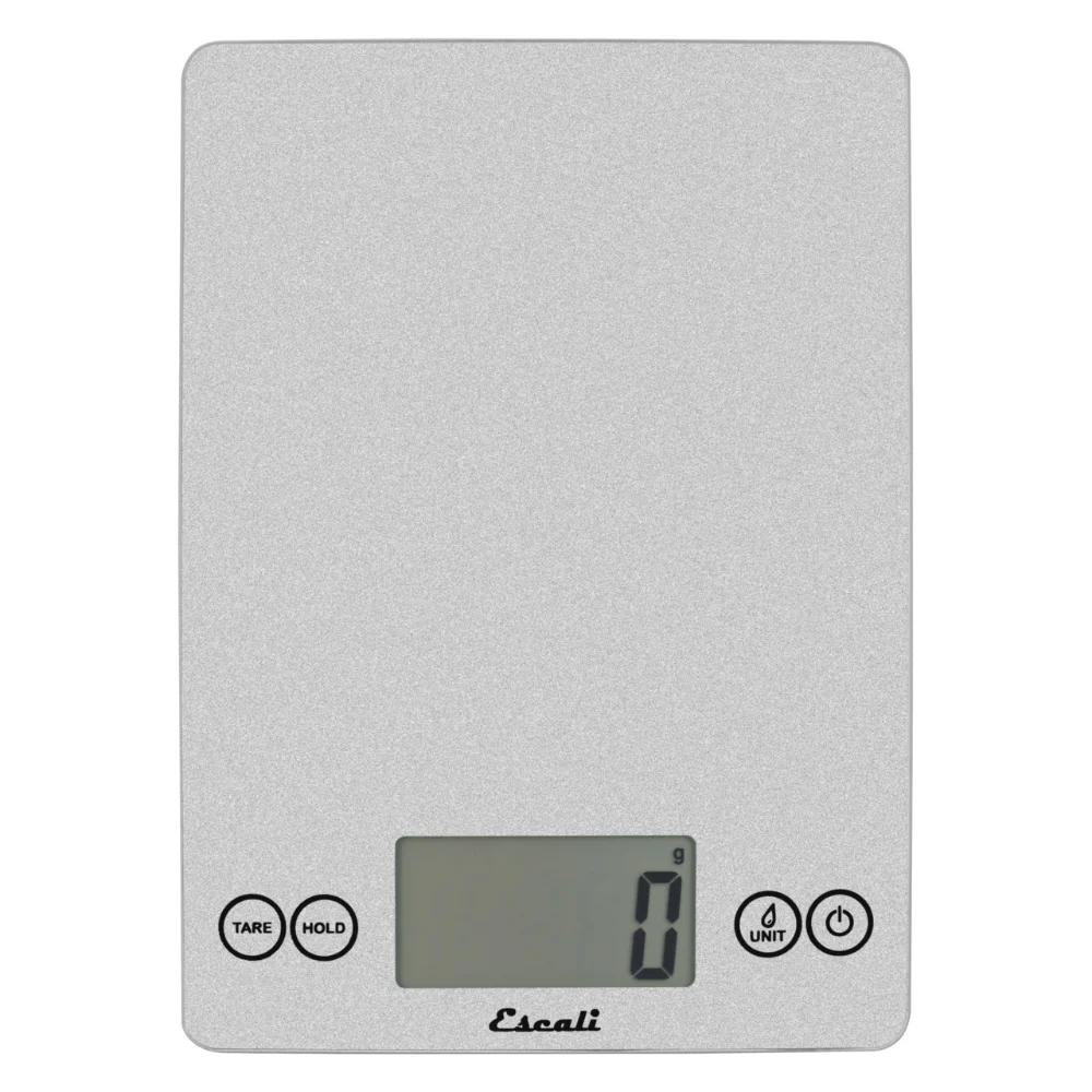 Escali Arti Glass Food Scale, 15 lb, Shiny Silver